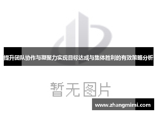 提升团队协作与凝聚力实现目标达成与集体胜利的有效策略分析 提升团队协作与凝聚力实现目标达成与集体胜利的有效策略分析